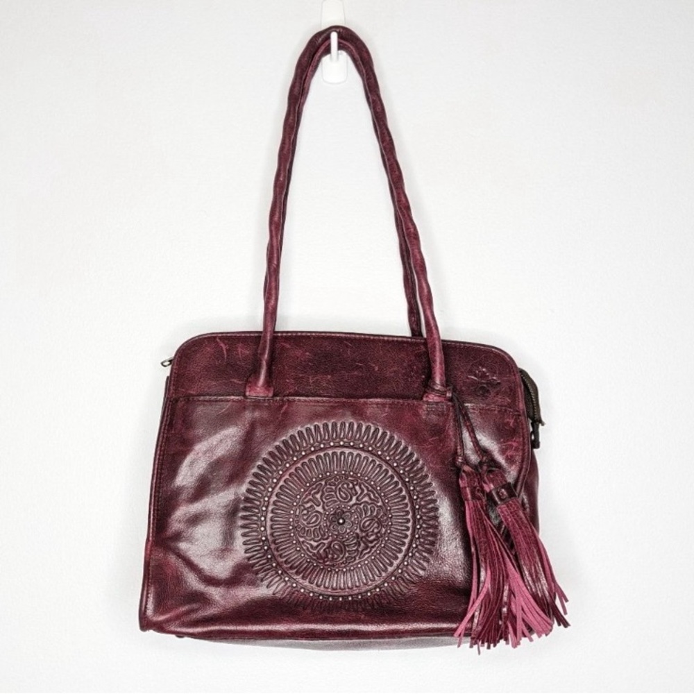 Patricia Nash Large Paris Tooled Leather Satchel